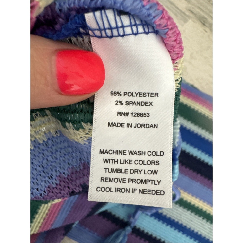 Marina‎ Blu Wide Leg Cover Up Pants Colorful Stripes, Size Medium - Picture 11 of 11
